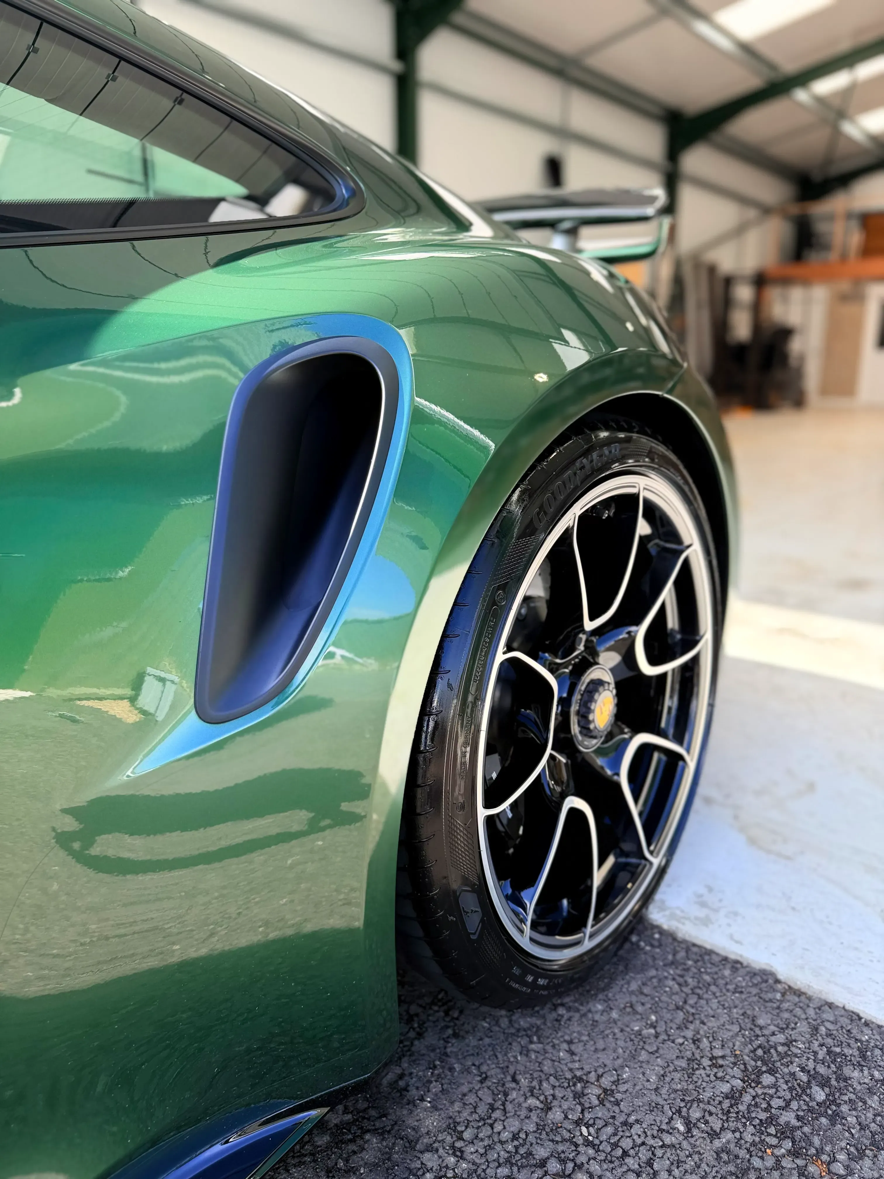 New car paintwork after ceramic coating protection treatment